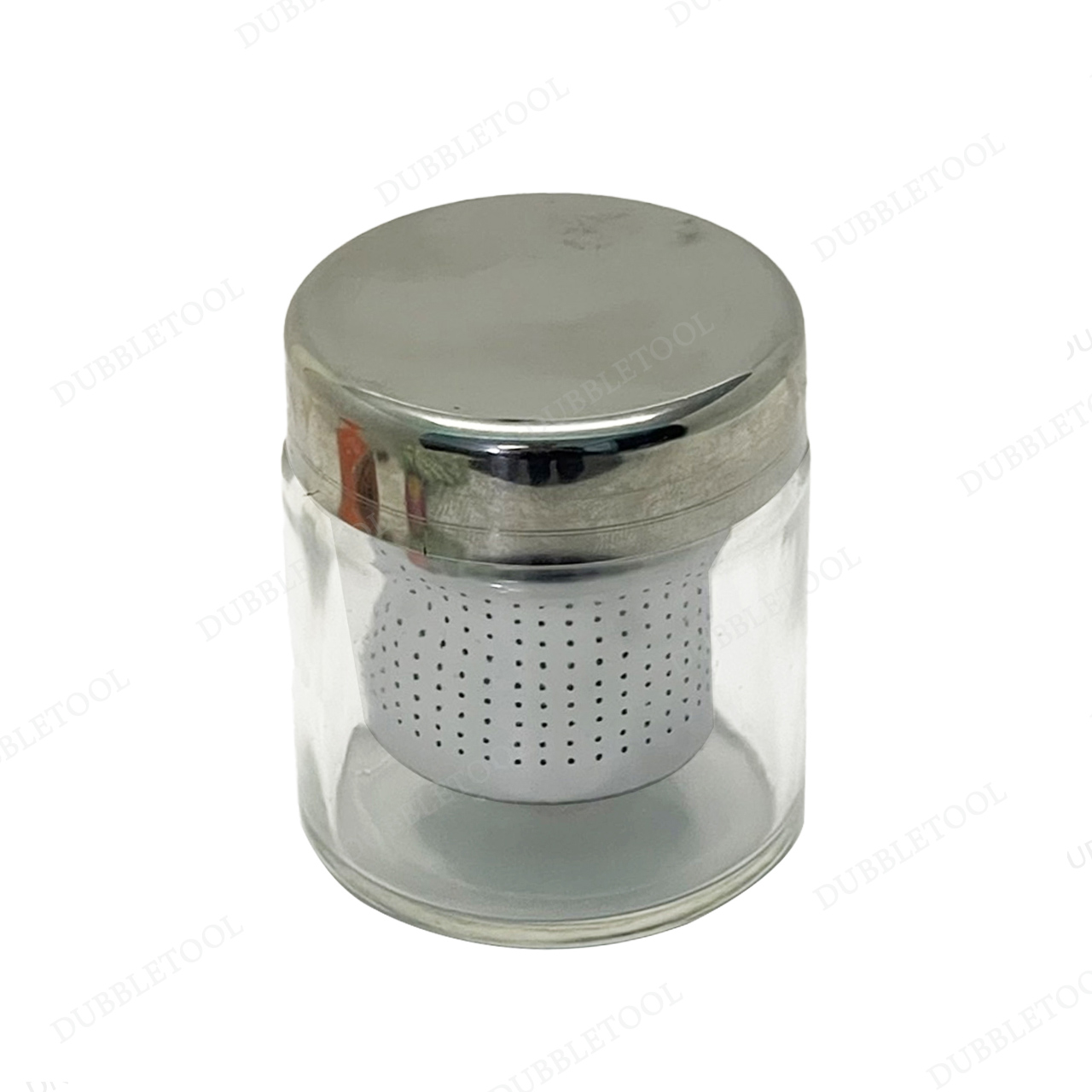 ขวดแก้วล้างเพชร ตระแกรงล้างพลอย โหลแก้วแช่น้ำยาล้างพลอย ฝาครอบสแตนเลส Diamond Stone Washer