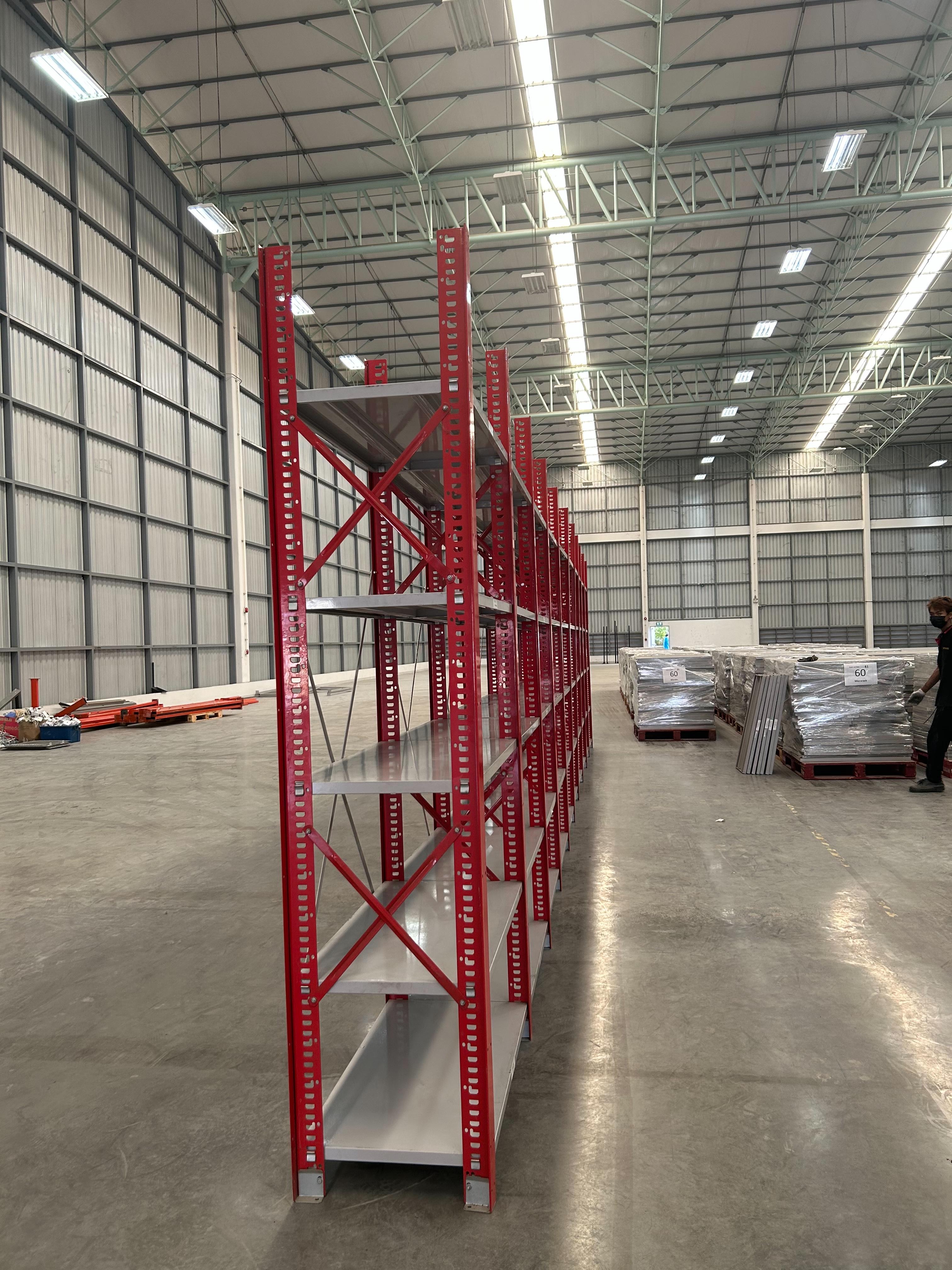 micro rackขนาดลึก50cm ยาว1.0mสูง2.40m 5แผ้นชั้นมี1350ชุด