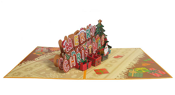 การ์ดคริสต์มาส Pop-Up - Merry Christmas
