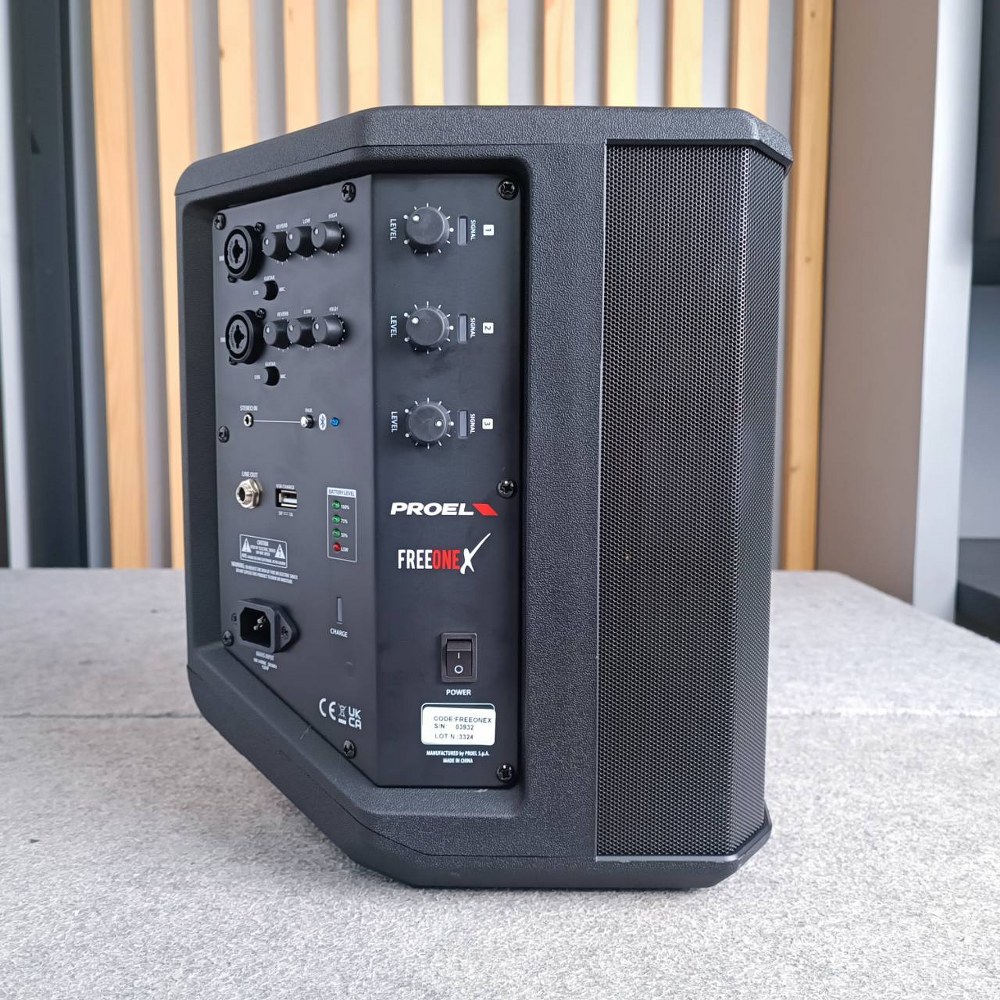 PROEL FreeOneX ลำโพงพกพา 6 นิ้ว แอมป์ในตัว ความดัง 115 dB 400 วัตต์ Class-D มีแบตในตัว โปรเอล Free-OneX Free OneX เอไอ-ไพศาล