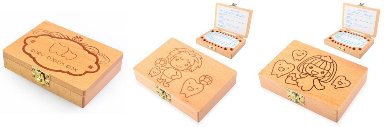 HC6 ของใช้เด็กกล่องเก็บฟันน้ำนมไม้ (ของหมด)