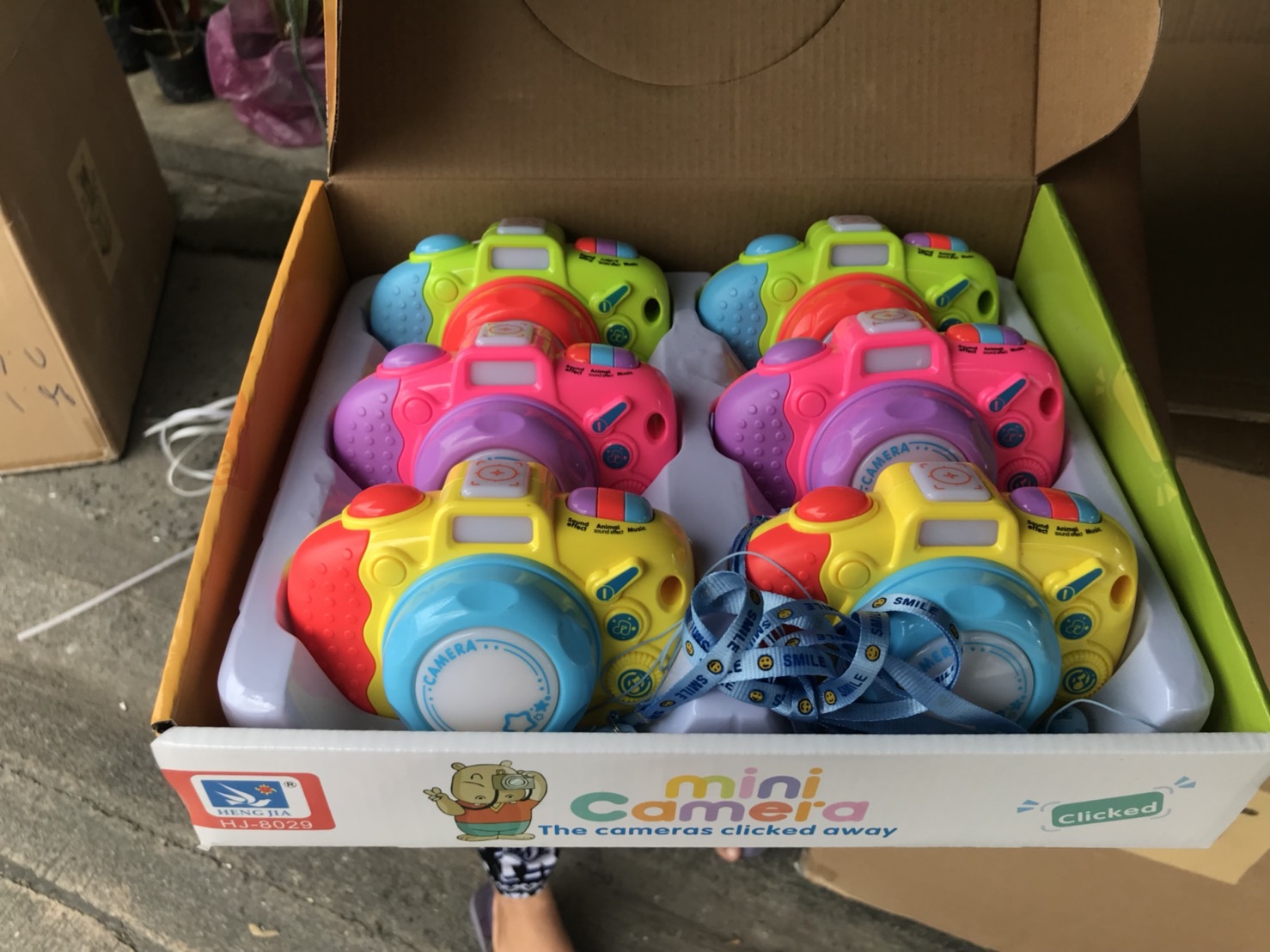 HJ-8029 ของเล่นกล้องถ่ายรูปเสียงไฟ กล้องเด็กใส่ถ่านเสียงไฟ ปลีกชิ้นละ (ของหมด)