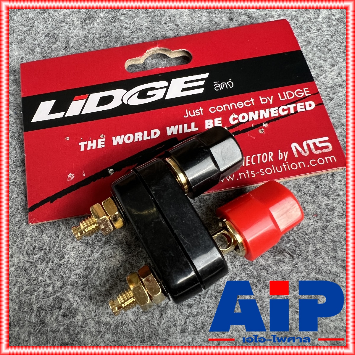 LIDGE YM-212 ไบติ้งโพสต์ทองคู่ YM212 ขั้วลำโพง ขั้วต่อลำโพงติดแท่น ไบติ้งโพสต์ สีทอง ขั้วต่อลำโพงติดแท่นแอมป์