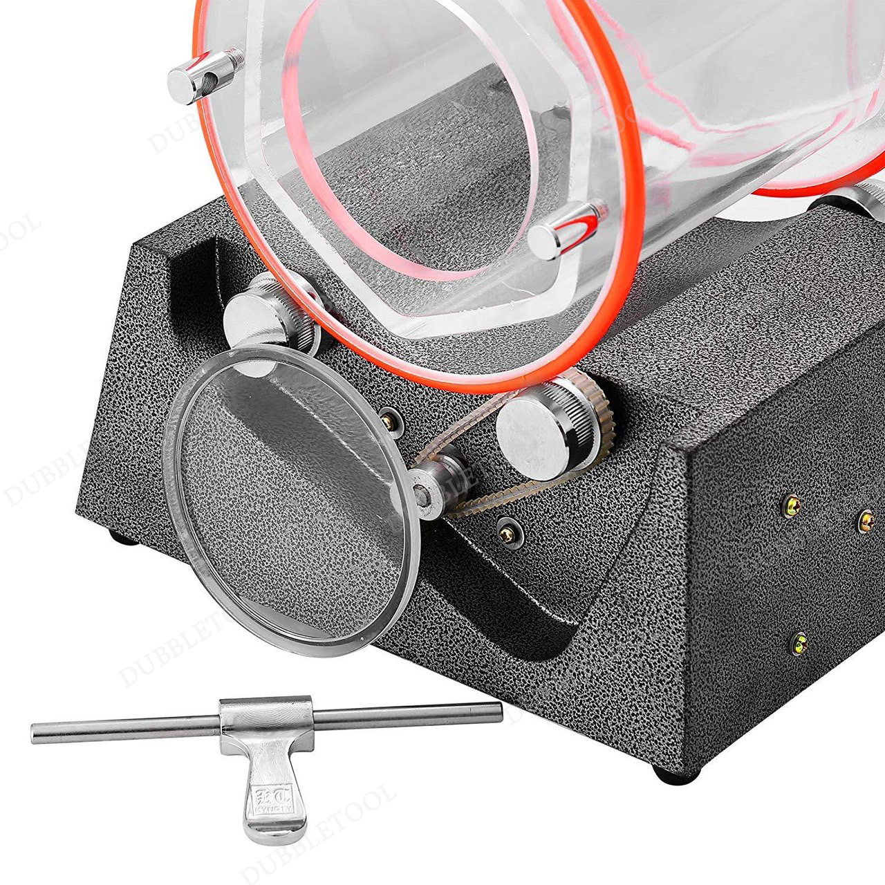 เครื่องร่อนถังใส เครื่องกลิ้ง เครื่องร่อนลูกเหล็ก KT-6808/220V Jewelry tumbler polisher KT-6808/220V