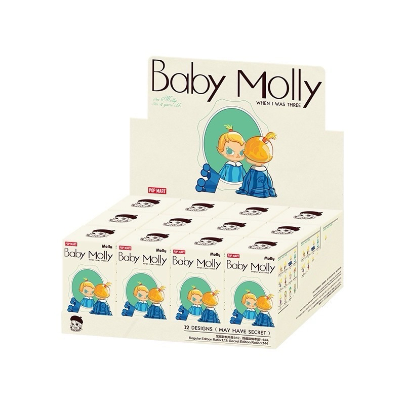 ของแท้ POP MART Baby Molly When I Was Three Series 2024 ยกกล่อง (12กล่องเล็ก)