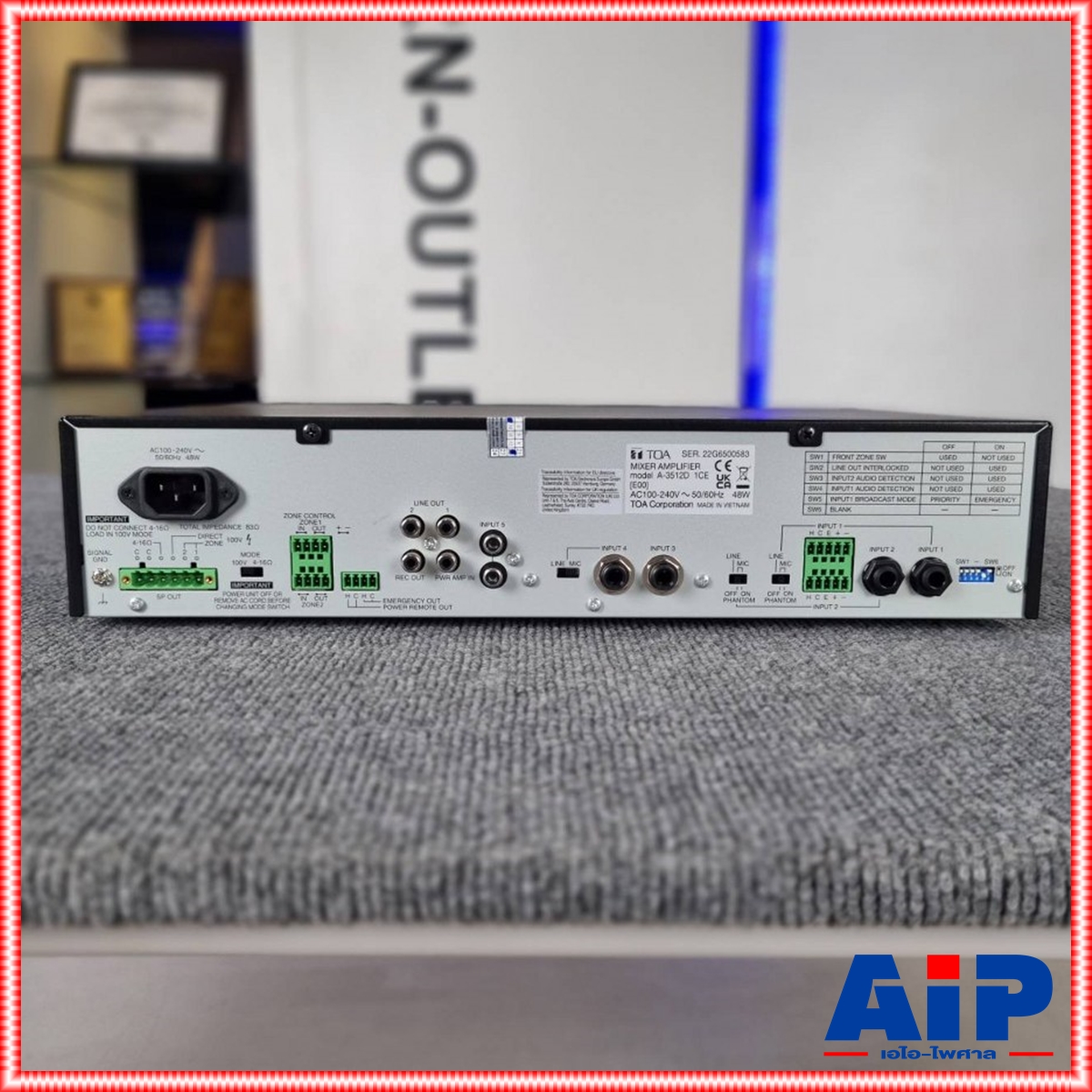 TOA A-3512D AMPLIFIER เครื่องขยายเสียง a3512d AMP amp แอมป์ แอมป์TOA เครื่องเสียง เอไอ-ไพศาล