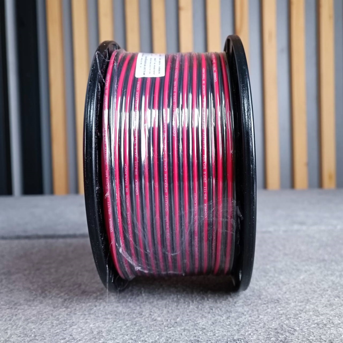 ขด100เมตร CONNEX RB-111 2X0.5 SQ.MM.สายลำโพงดำแดง RB111 RB 111 สายลำโพง ดำ-แดง สายลำโพง2x0.5 ทองแดงชุบ เอไอ-ไพศาล