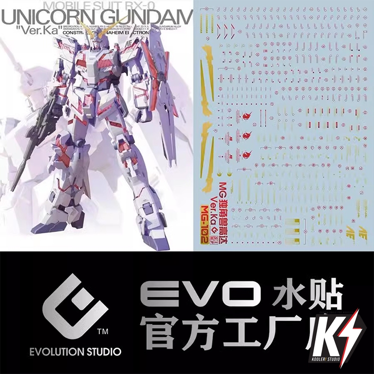 Waterdecal EVO MG Unicorn Ver.Ka #ดีคอลน้ำสำหรับติดกันพลา