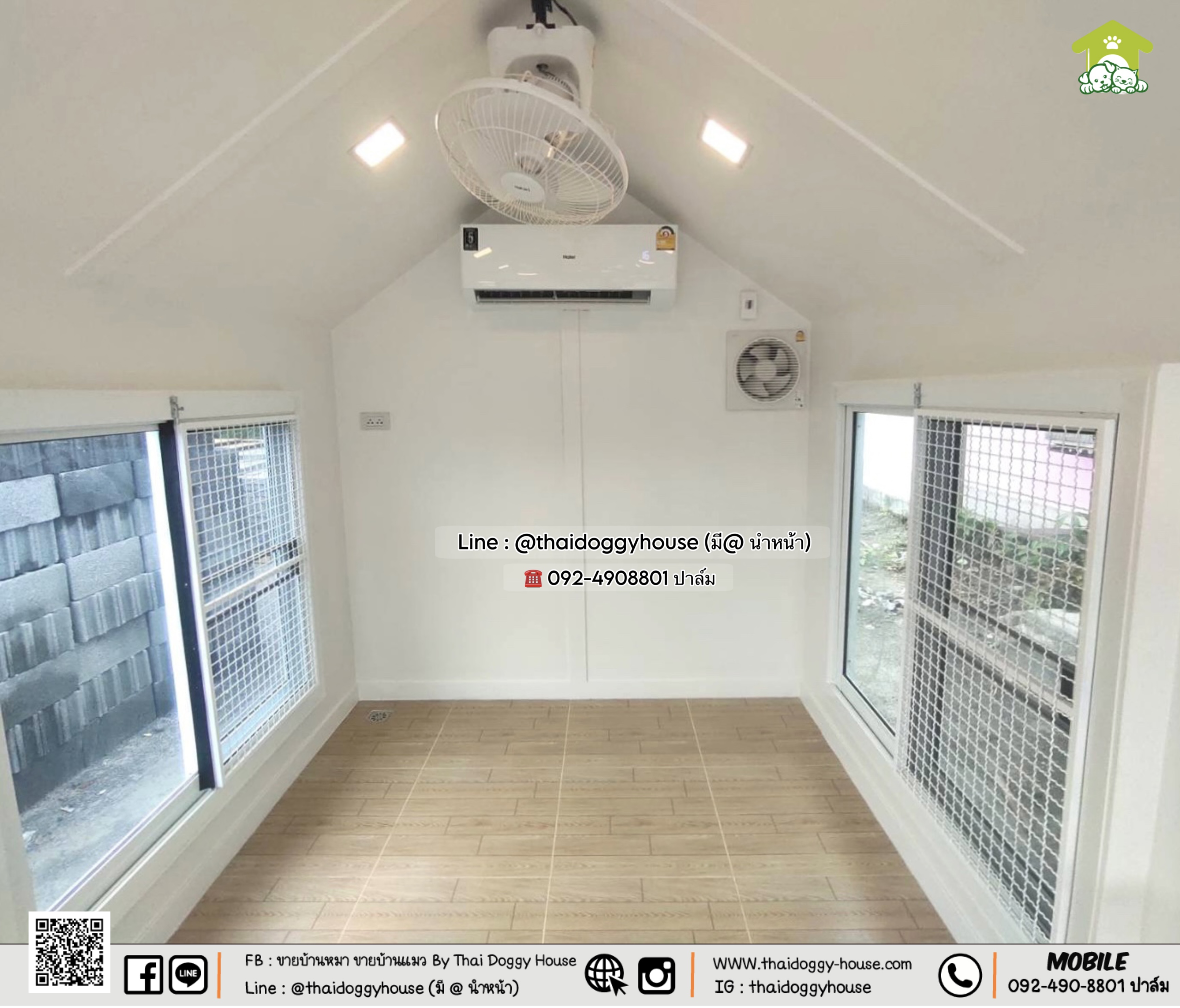 บ้านหมา บ้านแมว บ้านสัตว์เลี้ยง " 𝐍𝐎𝐑𝐃𝐈𝐂 𝐒𝐓𝐘𝐋𝐄 " แบบติดแอร์