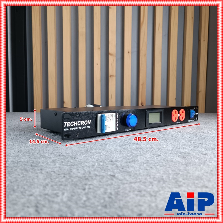 TECHCRON AC802A ปลั๊กไฟ 1U ปลั๊กคละสี AC802 จอสีน้ำเงิน AC-802 ปลั๊กไฟใส่แร็ค AC 802 A ปลั๊กไฟภาคสนาม ปลั๊กไฟใช้กับเครื่องเสียง เอไอ-ไพศาล
