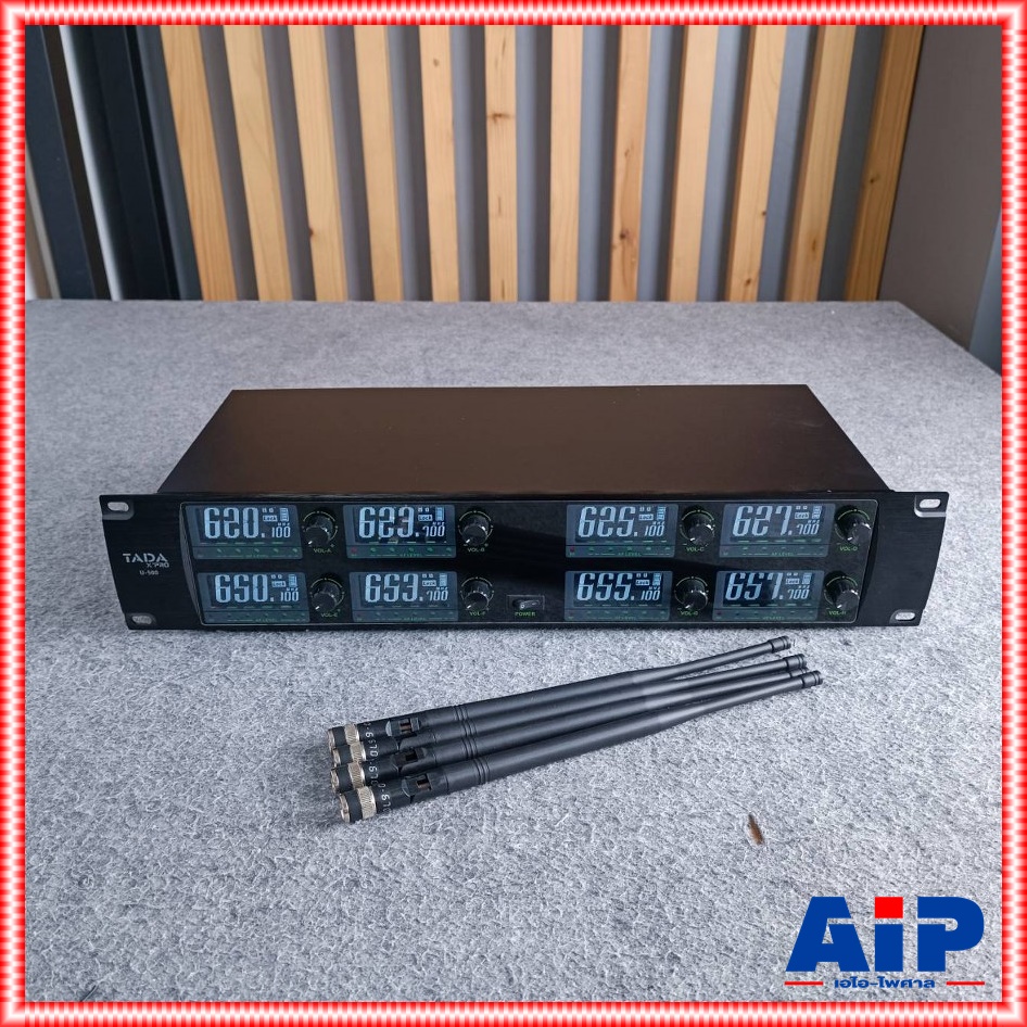 TADA U-500 ไมค์ตั้งโต๊ะไร้สาย 8ตัว UHF ไมโครโฟนไร้สาย ไมค์ประชุมไร้สาย 8 ไมค์ ธาดา U 500 U500 เอไอ-ไพศาล