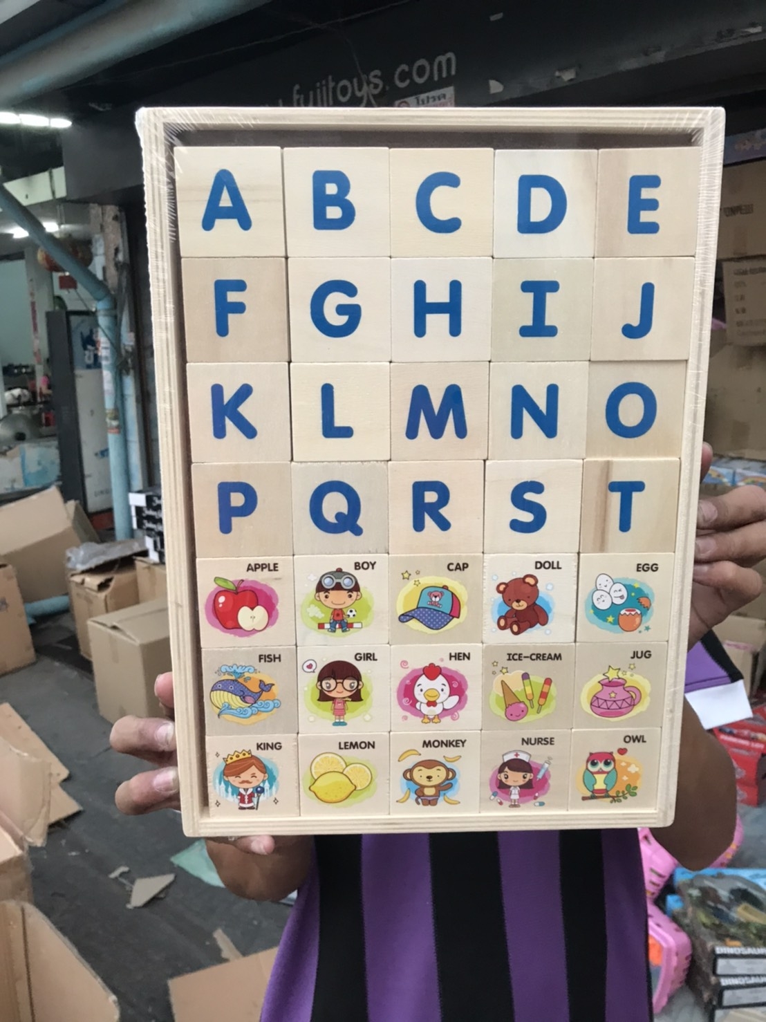 19A77 บล็อกไม้คำศัพท์ABC (ของหมด)