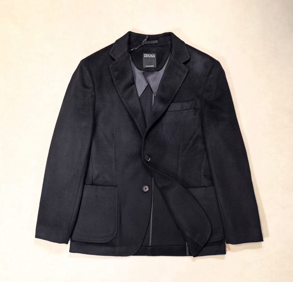 เสื้อแจ๊กเก็ตสูท Zegna BLACK OASI CASHMERE JACKET สินค้าใหม่ ของแท้