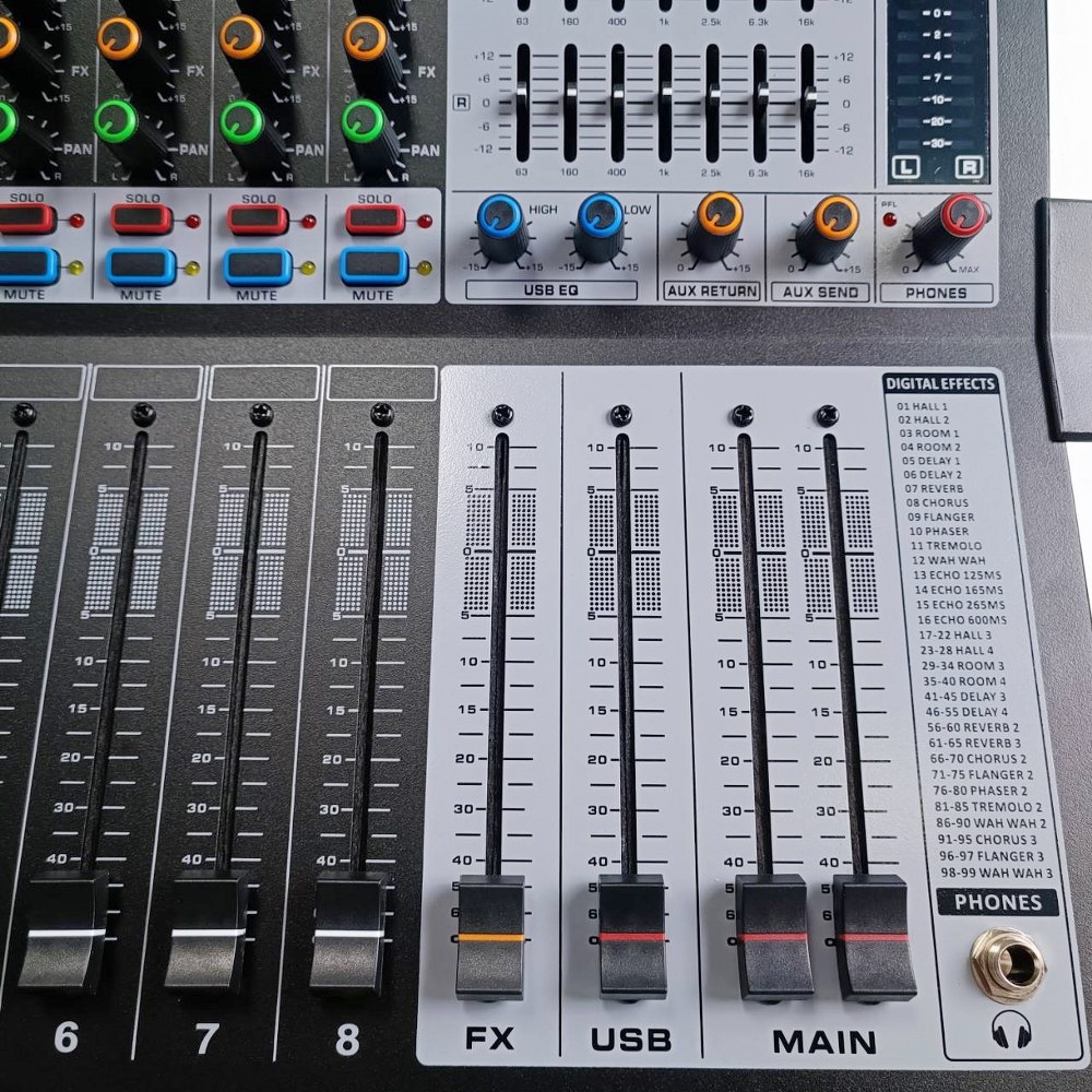 NTS KM-8N MIXER+EFX USB+บลูทูส เอ็นทีเอส มิกเซอร์อนาล็อก 8 ช่อง KM 8N KM8N เอไอ-ไพศาล
