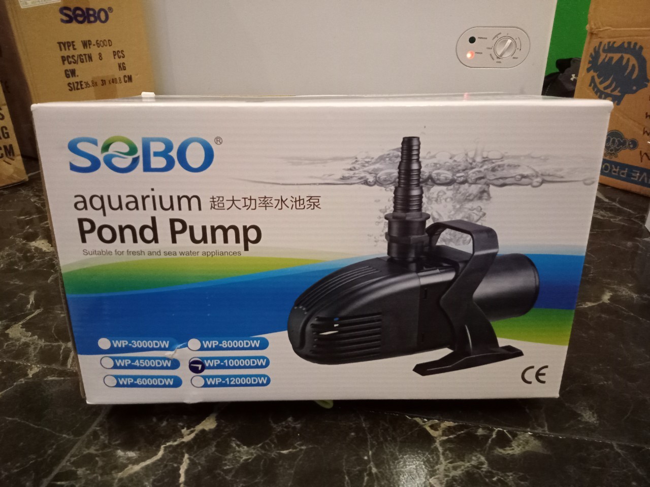 SOBO WP-10000DW ปั๊มน้ำบ่อปลา 10000 L/H กำลังไฟ 135W.