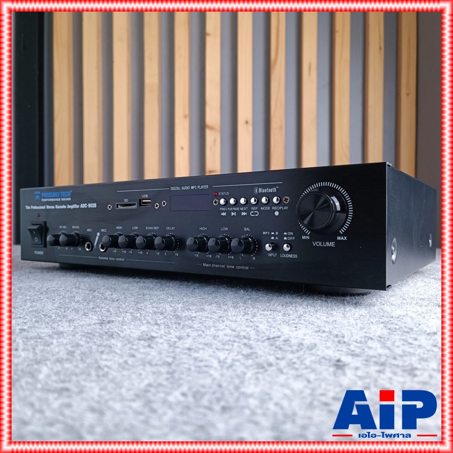PROEUROTECH ADC-902B แอมป์คาราโอเกะ รุ่นใหม่ ใช้ไฟ 220VAC และ 12VDC โปรยูโรเทค กำลังขับ 50 วัตต์ ADC 902 B ADC902B เอไอ-ไพศาล