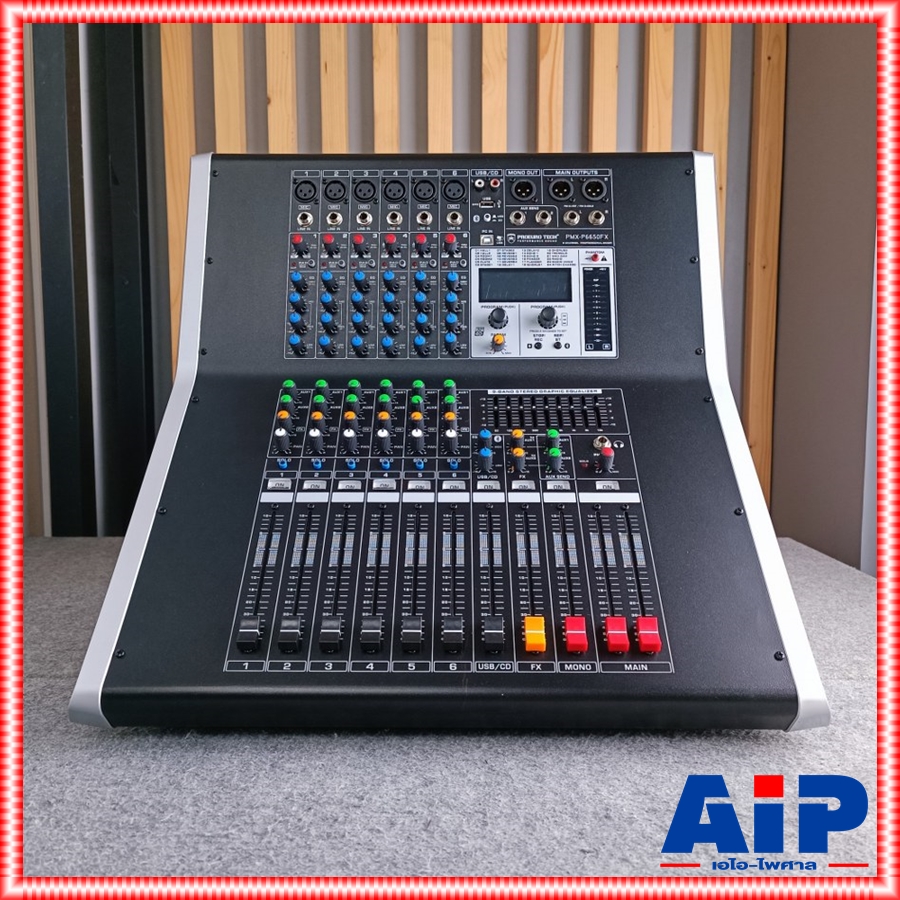 PROEUROTECH PMX-P6650FX POWERMIXER+บูลทูส เพาเวอร์มิกเซอร์ รุ่นใหม่ โปรยูโรเทค 6 ช่อง 650 วัตต์ PMX P6650 FX PMXP6650FX เอไอ-ไพศาล