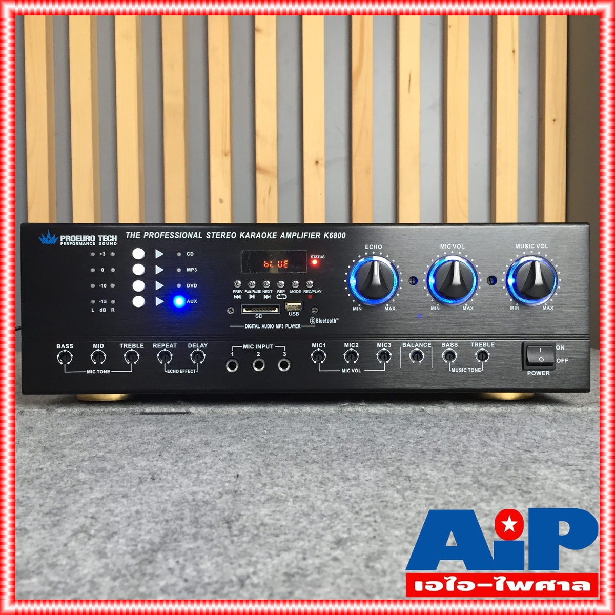 PROEUROTECH K-6800 แอมป์คาราโอเกะ แอมป์ PRO EUROTECH K 6800 K6800 เครื่องเสียง เครื่องขยายเสียง AMP โปรยูโรเทค เอไอ-ไพศาล