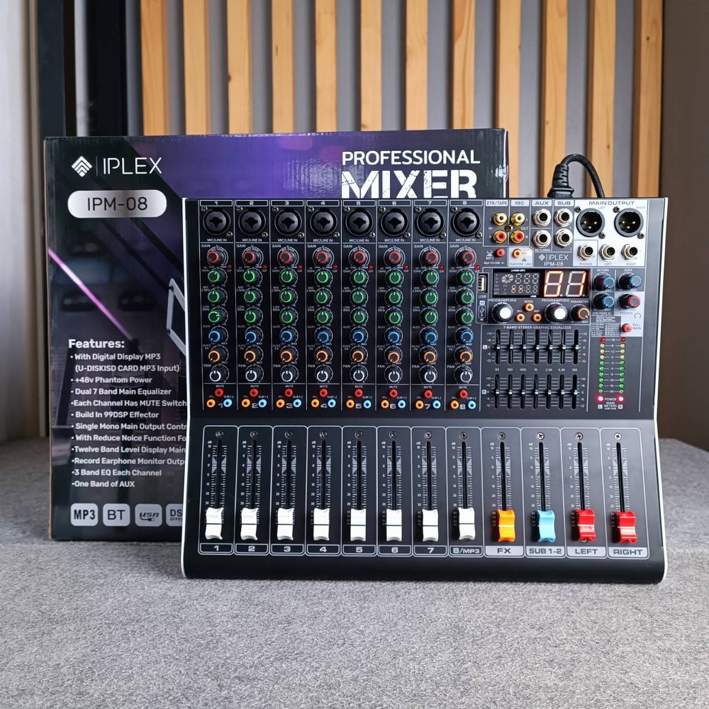 IPLEX IPM-08 MIXER IPM 08 IPM08 มิกเซอร์ เครื่องเสียง เครื่องปรับแต่งเสียง มิกซ์ เอไอ-ไพศาล