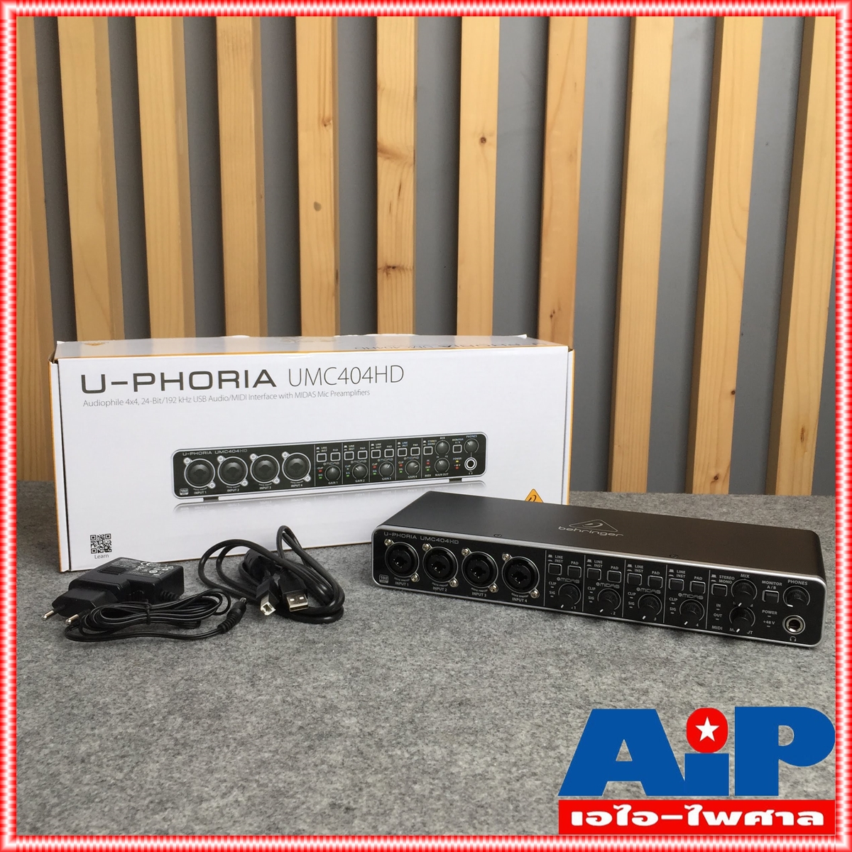 BEHRINGER UMC404HD U-PHORIA UMC 404HD (USB ออดิโอ อินเตอร์เฟส ขนาด 4 แชนแนล ความละเอียด 24-bit/192kHz พร้อมปรีไมค์ระดับโลกจาก MIDAS และช่อง MIDI In/Out) +++