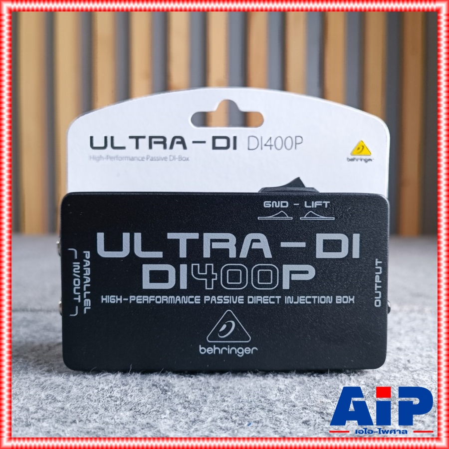 BEHRINGER DI-400P ULTRA DI Passive ไดเร็คบ็อก ดีไอ เหมาะสำหรับใช้งานกับเครื่องดนตรี ช่วยลดสัญญาณรบกวน DI 400 P DI400P +++ เอไอ-ไพศาล