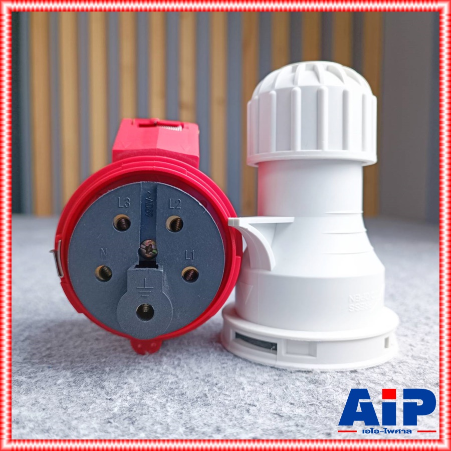 ปลั๊กC225 5ขา 32Aสีแดง ปลั๊กC-225 ปลั๊กC 225 ปลั๊กตัวเมีย ปลั๊กตัวเมีย5ขา เพาเวอร์ปลั๊ก ปลั๊กตัวเมียสำหรับเข้าสาย