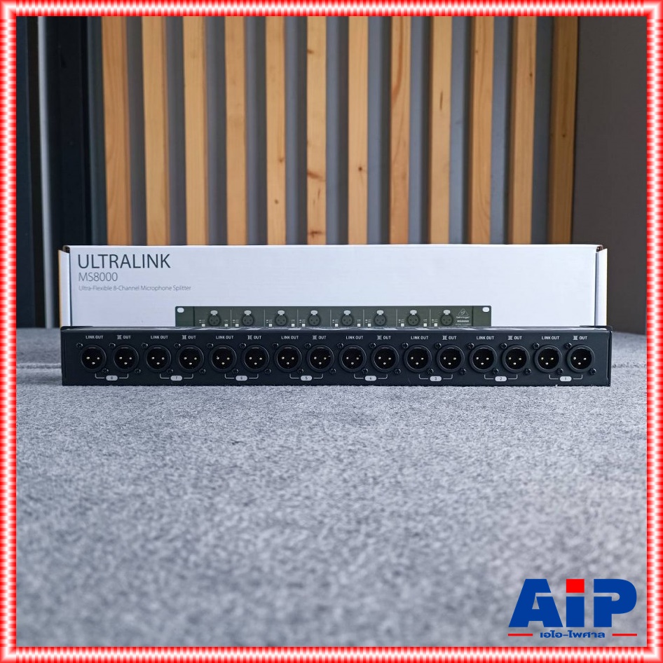 BEHRINGER MS-8000 ULTRALINK Microphone Splitter ไมโครโฟนสปริทเตอร์ ตัวแยกไมโครโฟน 8 in/16 out ตัวแยกสัญญาณไมโครโฟน 8 แชนเนล MS 8000 MS8000 เอไอ-ไพศาล