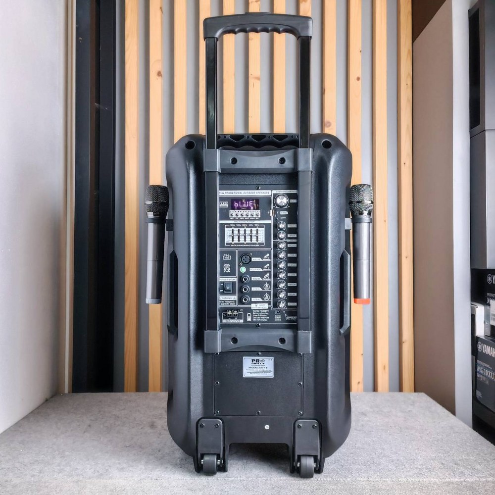 PROPLUS UX-15 ตู้ล้อลาก15นิ้ว ไมค์2ตัว UHF ปรับความถี่ได้ รองรับสัญญาณ Bluetooth บลูทูธ อัดเสียงได้ MP3/USB UX 15 UX15 ความถี่ใหม่ กสทช เอไอ-ไพศาล