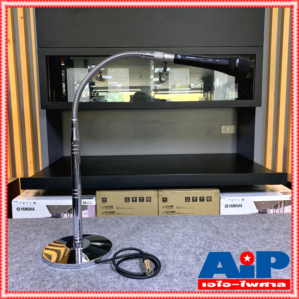 (ไม่รวมไมค์) ขาตั้งไมค์พิธีสงฆ์ชุบ ตัวใหญ่ ขาตั้งไมค์ ขาตั้งไมโครโฟน โครเมี่ยม พิธีสงฆ์ สำหรับพระ งานพุทธบูชา มีสายไมค์ติดตั้งอยุ่ภายใน พร้อมใช้งาน เอไอ-ไพศาล