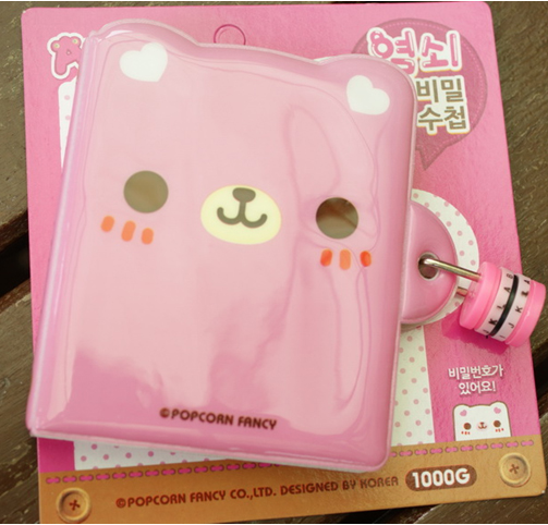 สมุดโน๊รูปสัตว์น่ารัก มีกุญแจล็อค ขนาด 8 x 10 cm 50 แผ่น มีสีแดง เหลือง ชมพู น้ำตาล