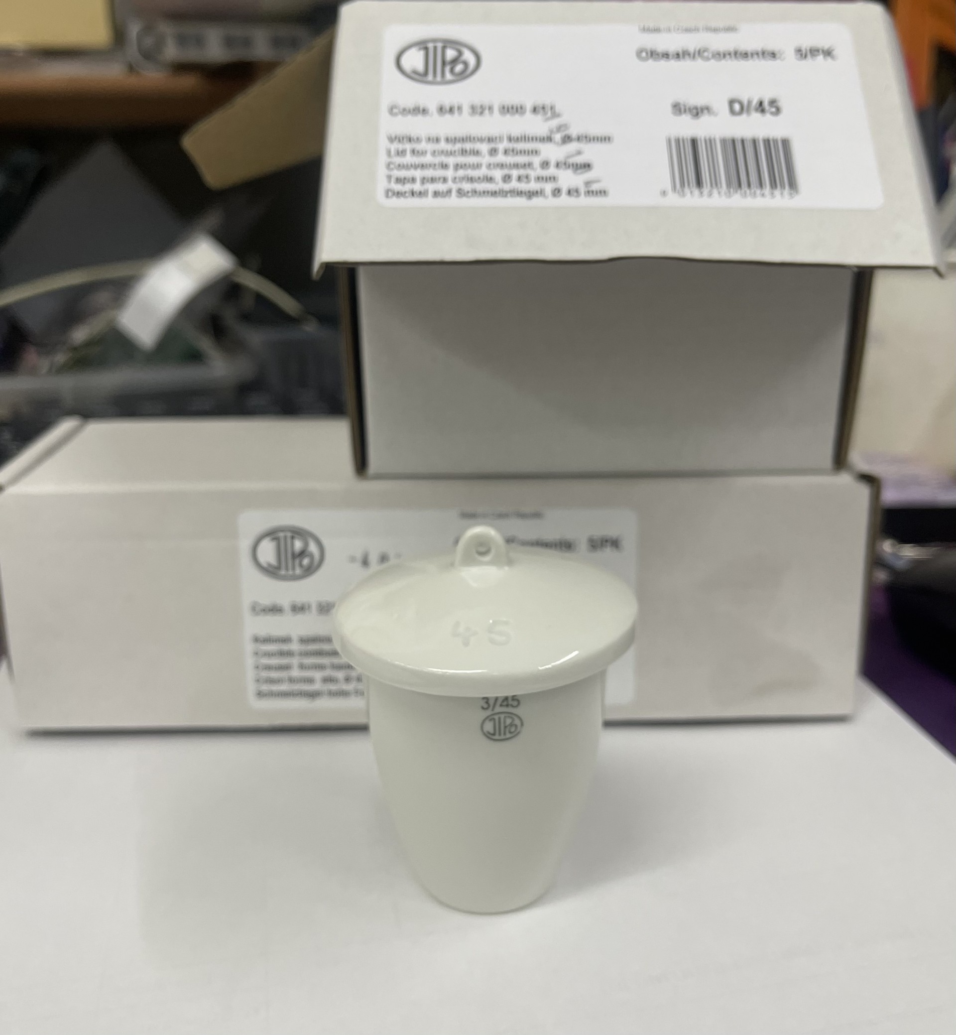Crucible Porcelain ถ้วยเผากระเบื้องทนความร้อน 1000 องศา-Jipo Germany