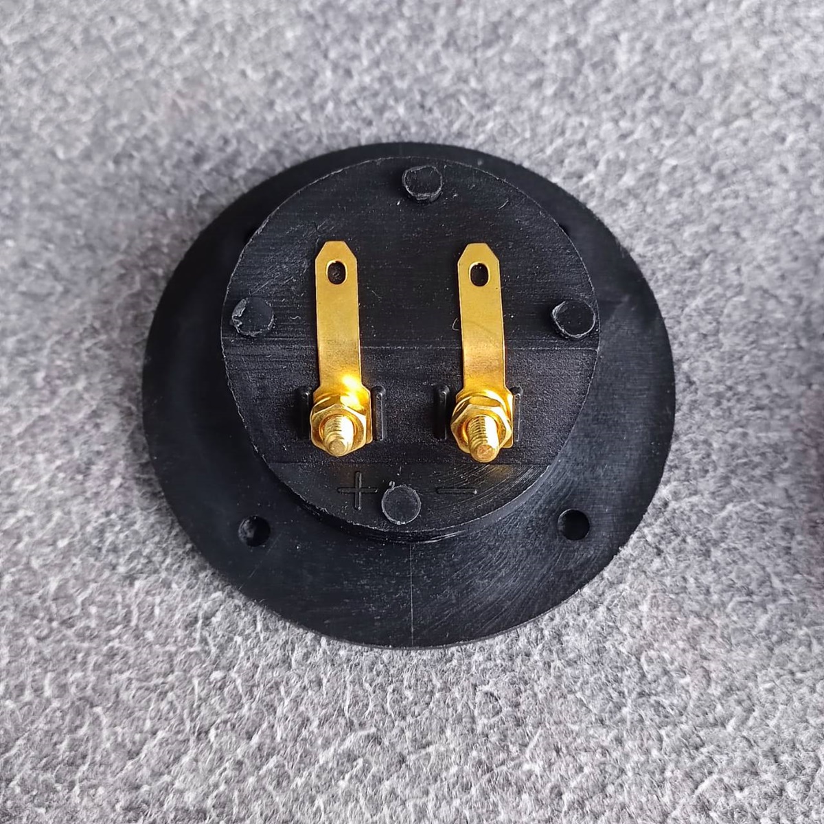 1อัน แท็ปลำโพง ไบติ้งบอร์ด ดำ-แดง กลม 75MM ไบติ้งบอร์ดพลาสติกตัวกลม 75mm ตัวบิดพลาสติก ขั้วลำโพง ขั้วต่อลำโพง แท็บต่อลำโพง เอไอ-ไพศาล