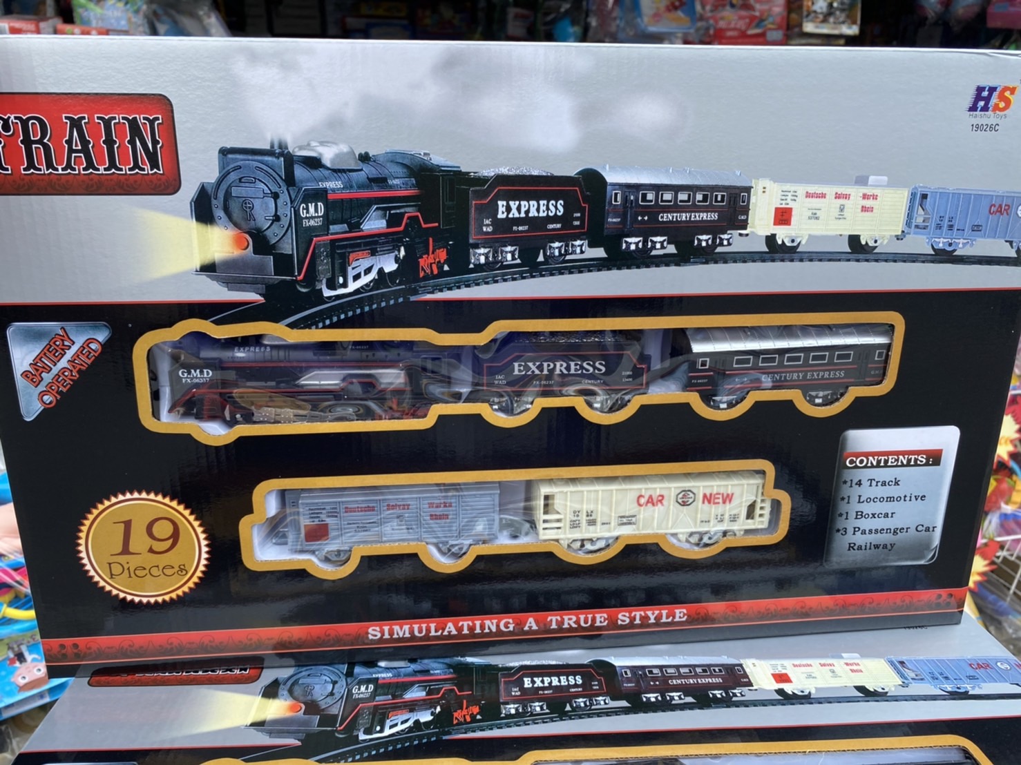 19026C ของเล่นเด็กรางรถไฟโบราณใส่ถ่านวิ่ง ชิ้นละ