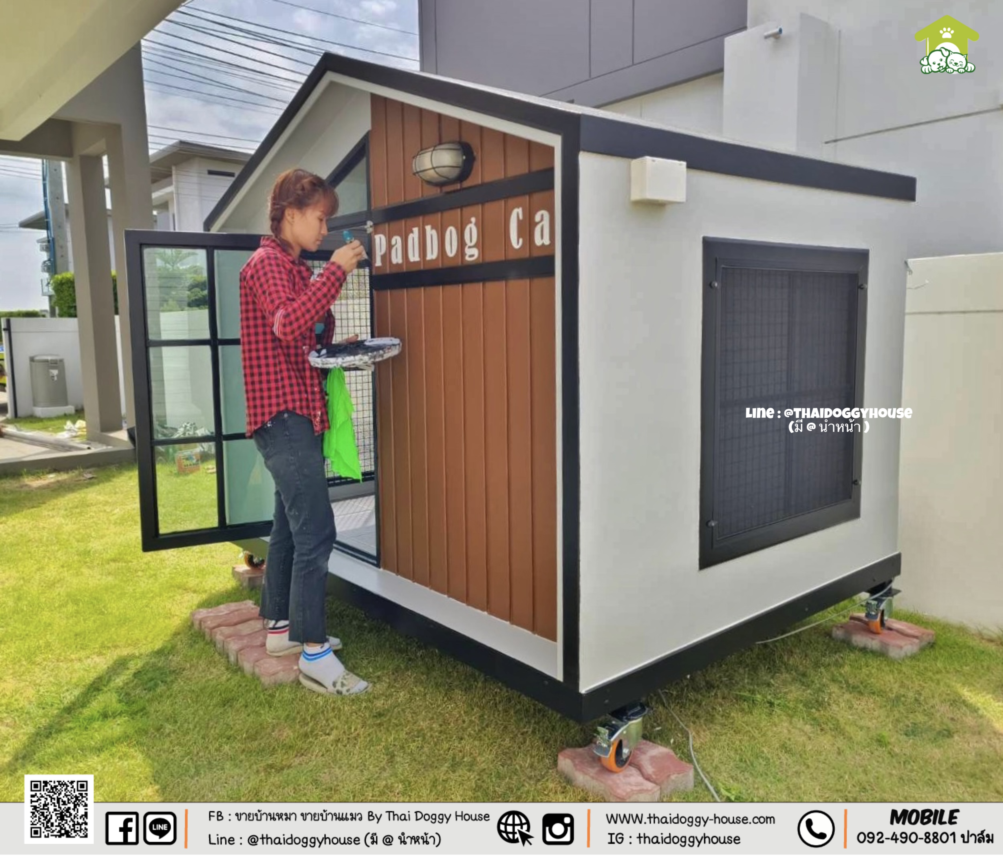 บ้านหมา บ้านแมว " 𝐓𝐇𝐀𝐈 𝐃𝐎𝐆𝐆𝐘 𝐇𝐎𝐔𝐒𝐄 " 🐕🦺🐈 แบบใหม่ล่าสุดของทางร้าน ดีไซน์ทันสมัยให้ความรู้สึกเรียบหรู สวยงาม บ้