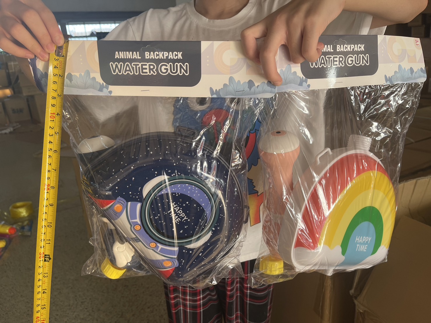 9887 ปืนฉีดน้ำเด็กกระเป๋าเป้ลายการ์ตูน ปลีกชิ้นละ