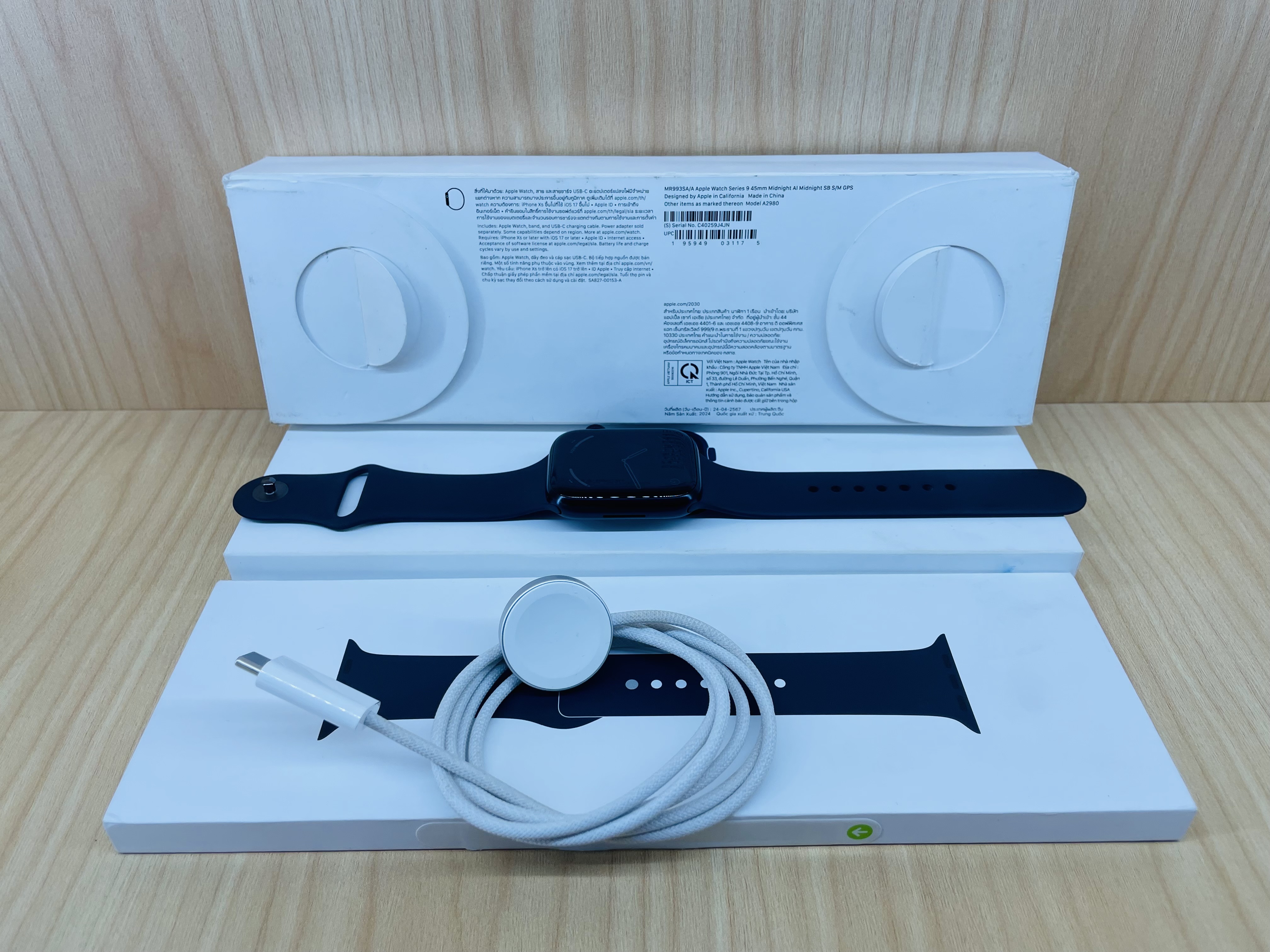 ⌚ Apple Watch Series 9 (GPS) 45MM Aluminum Midnight ⌚🤖#รีบเลย AW Series 9 #ศูนย์แท้ สภาพดี ปกศ.เหลือ 🤖