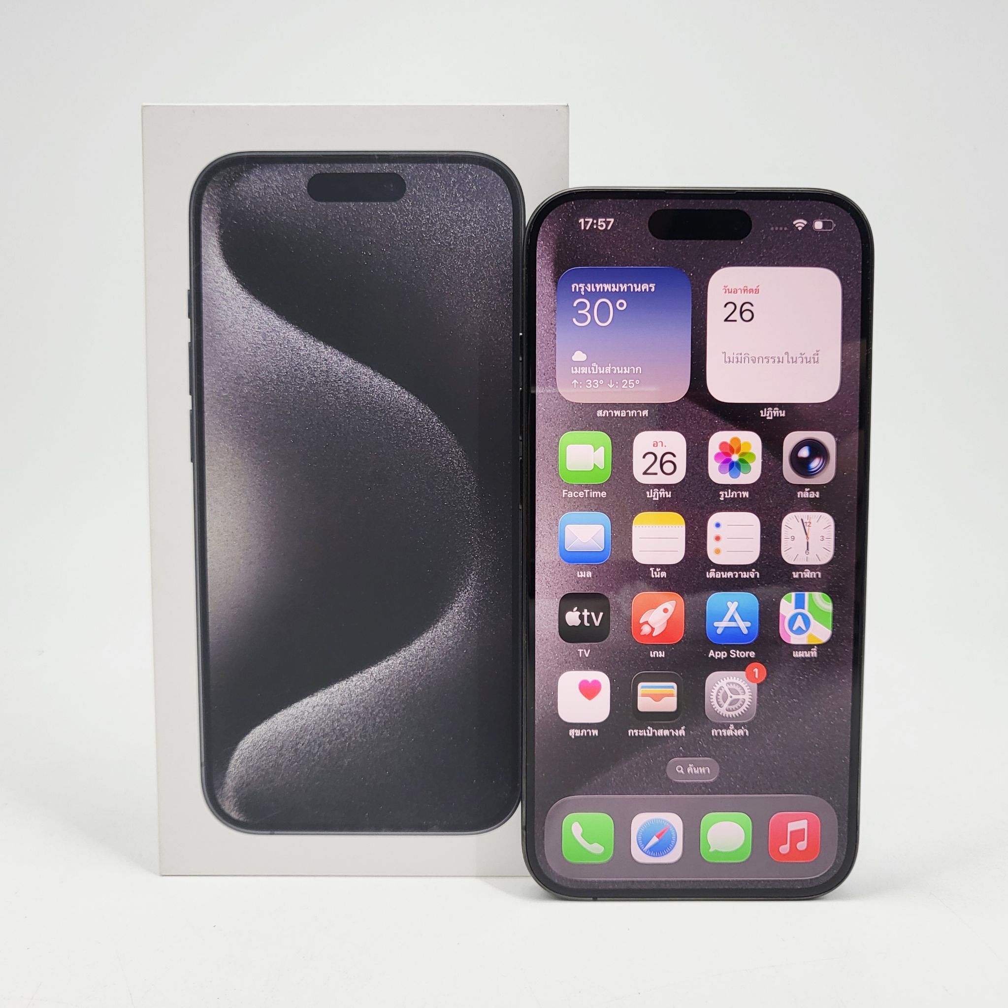 🖤iPhone 15 Pro 128GB Black Titanium🖤 😍#รุ่นยอดฮิต 15 Pro #ศูนย์แท้ สภาพดี ราคาสุดคุ้ม😍