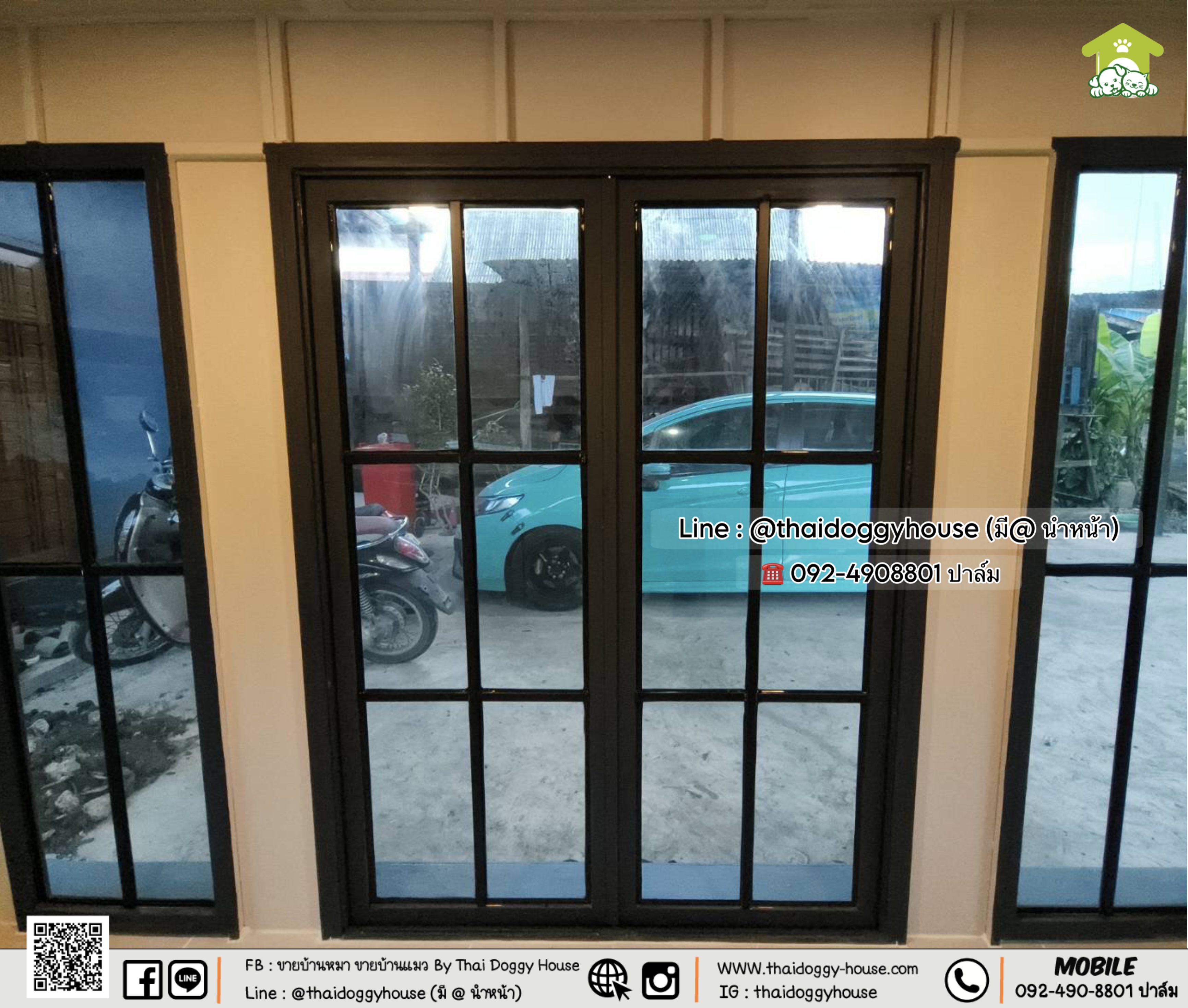 บ้านหมา บ้านแมว 𝐓𝐡𝐚𝐢 𝐝𝐨𝐠𝐠𝐲 𝐡𝐨𝐮𝐬𝐞 แบบติดแอร์