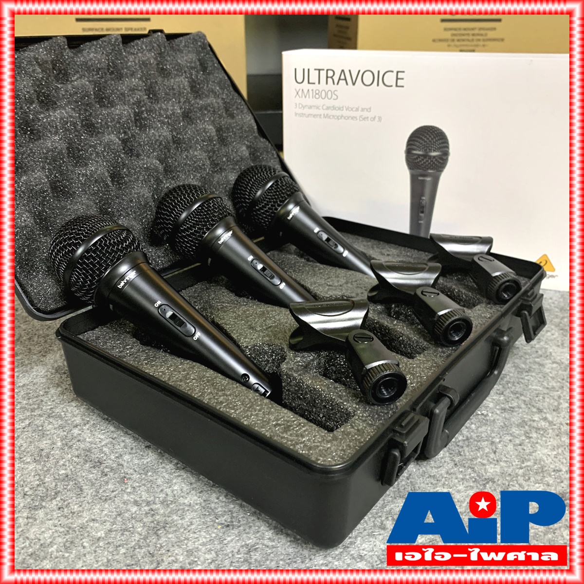 ไมค์แพ็ค3ตัว BEHRINGER XM1800S ไมค์สาย XM 1800 S ไมค์โครโฟน XM-1800 ไมค์ร้องเพลง ไมค์คาราโอเกะ ไมค์ microphone +++