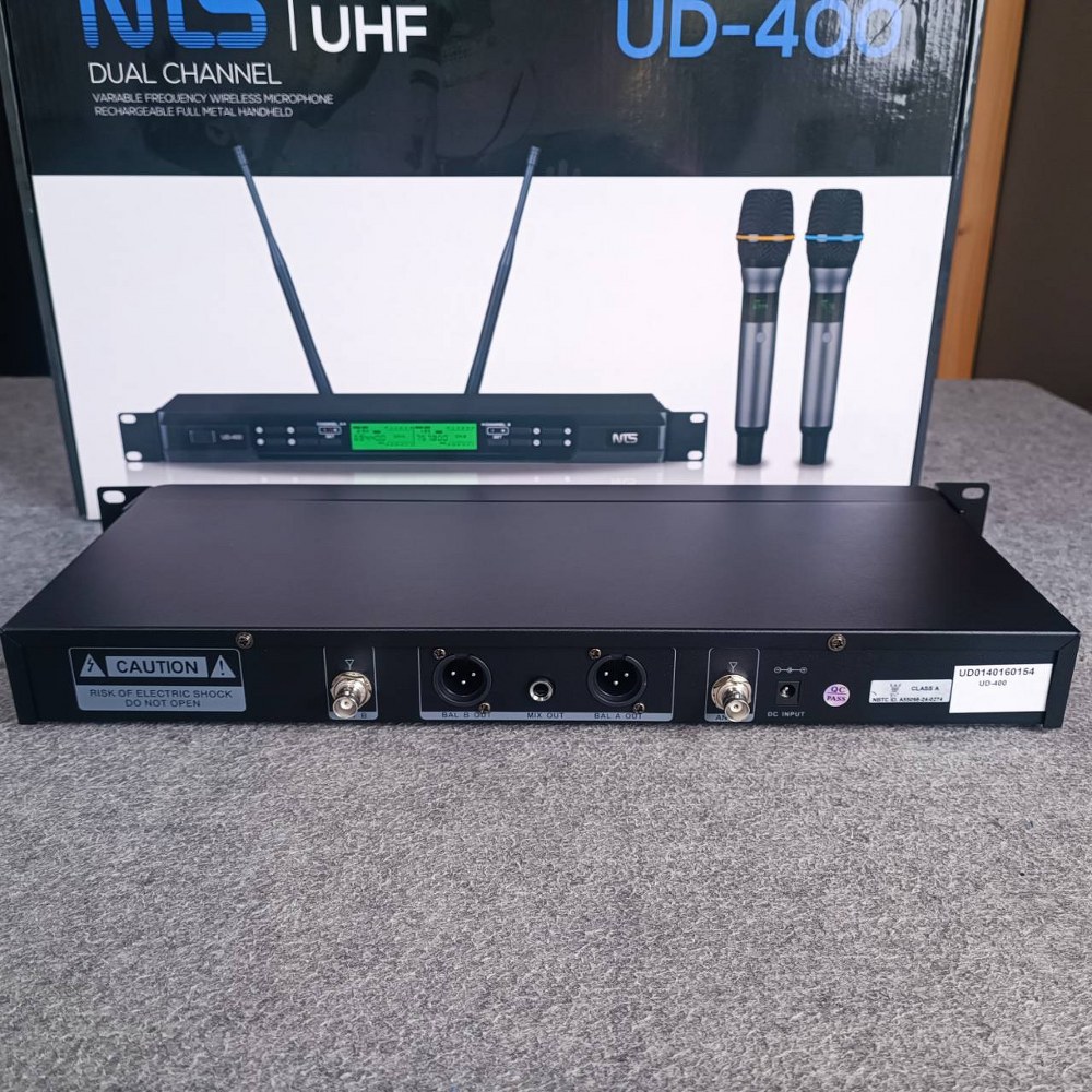 NTS UD-400 ไมค์ลอยถือคู่ UHF ปรับความถี่ได้ ไมโครโฟนไร้สาย เอ็นทีเอส UD 400 UD400 เอไอ-ไพศาล