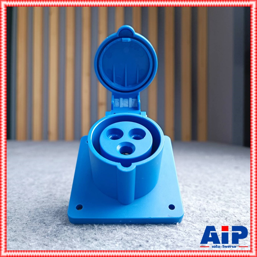 ปลั๊กS413 3ขาตัวเมียฝัง 16Aสีฟ้า ปลั๊กS 413 เต้ารับแบบฝัง ตัวเมียแบบฝัง ปลั๊กตัวเมีย ปลั๊กตัวเมียแบบยึดน็อต ปลั๊กS-413