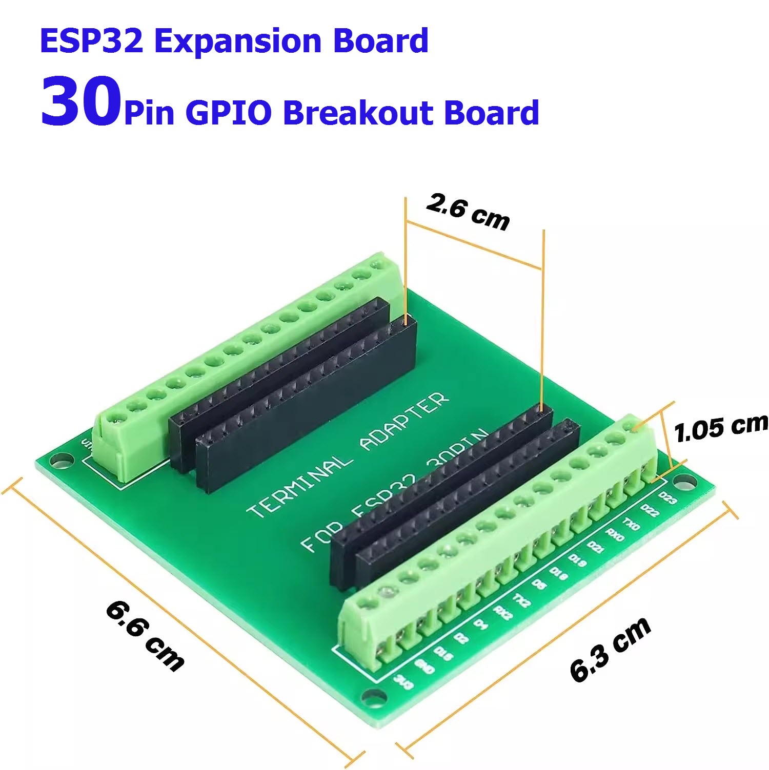 ESP32 Expansion Board 30Pin GPIO Breakout Board