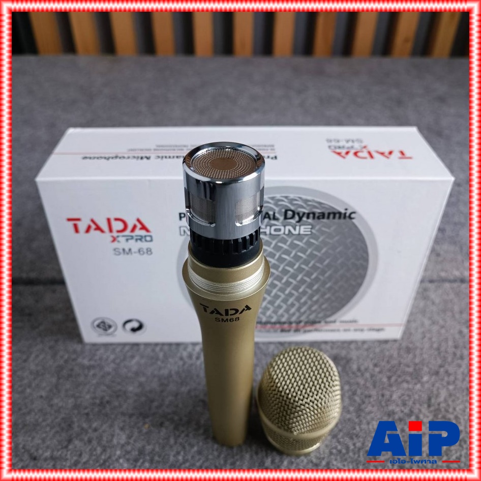 TADA SM-68 ไมค์สาย ด้ามสีทอง ไมค์สาย ไมค์สาย ไมค์ไดนามิก SM 68 SM68ไมค์คาราโอเกะ ไมค์ร้องเพลง แถมฟรี สาย 5 เมตร แจ็คทด ถุงเก็บไมค์ ธาดา เอไอ-ไพศาล