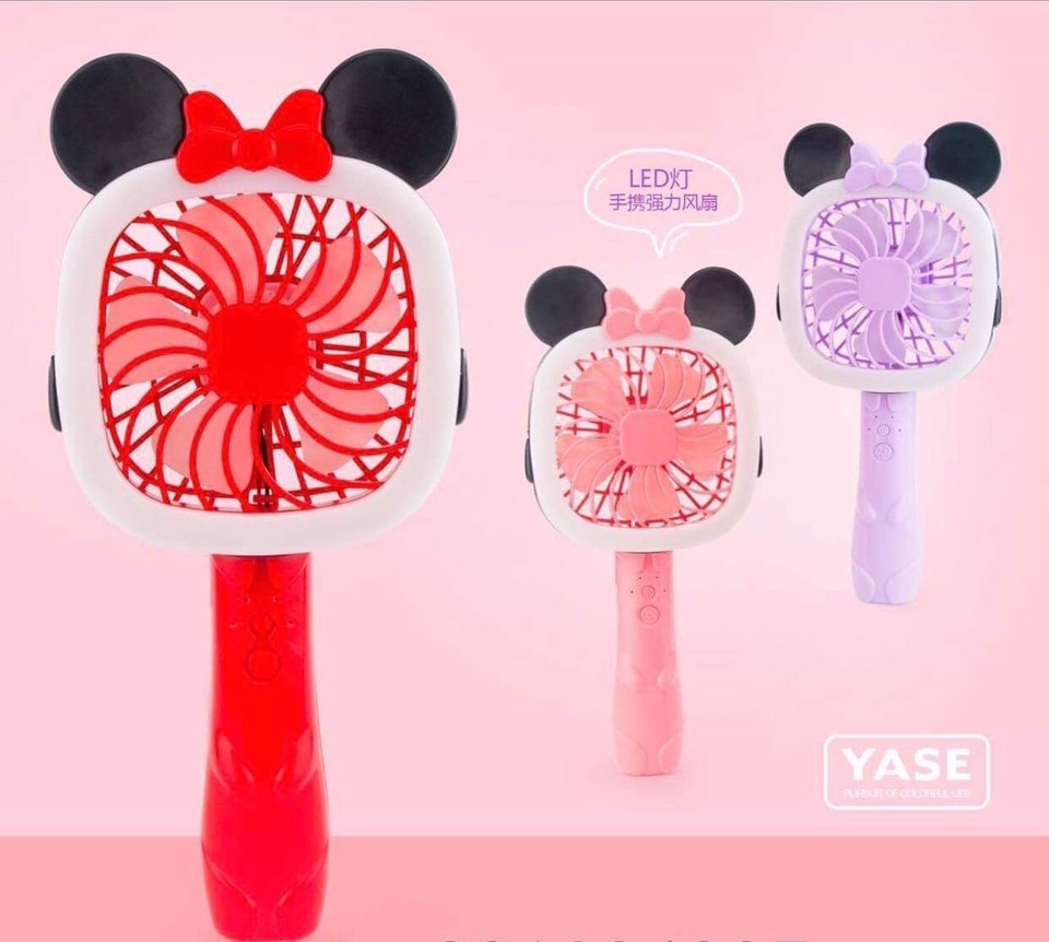 4337 พัดลมพกพาด้ามจับ มีไฟ ชิ้นละ