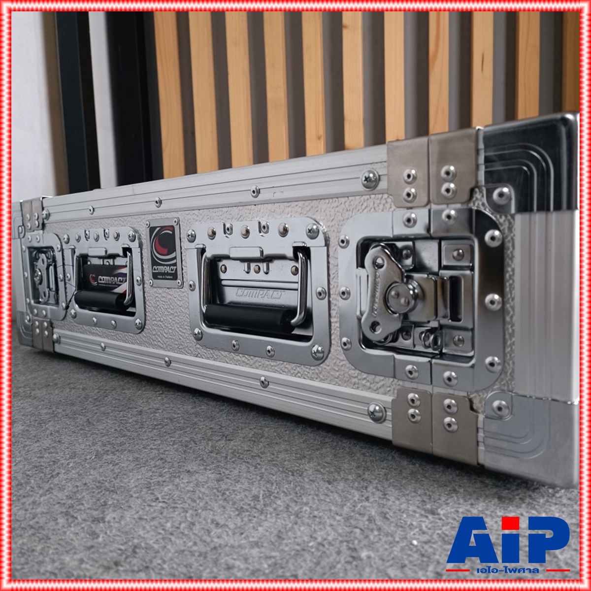 COMPACT B-3U 2ฝาหน้า-หลัง ลึก21" ผิวอลูมิเนียม แร็ค กล่องใส่เครื่องเสียง แร็คลึก21นิ้ว RACK3U เอไอ-ไพศาล