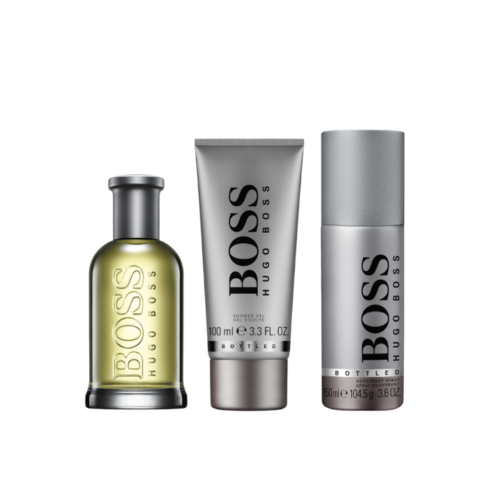 ชุดของขวัญ Hugo Boss Boss Bottled Eau de Toilette 100ml + 150ml Deodorant Spray and a 100ml Shower Gel.