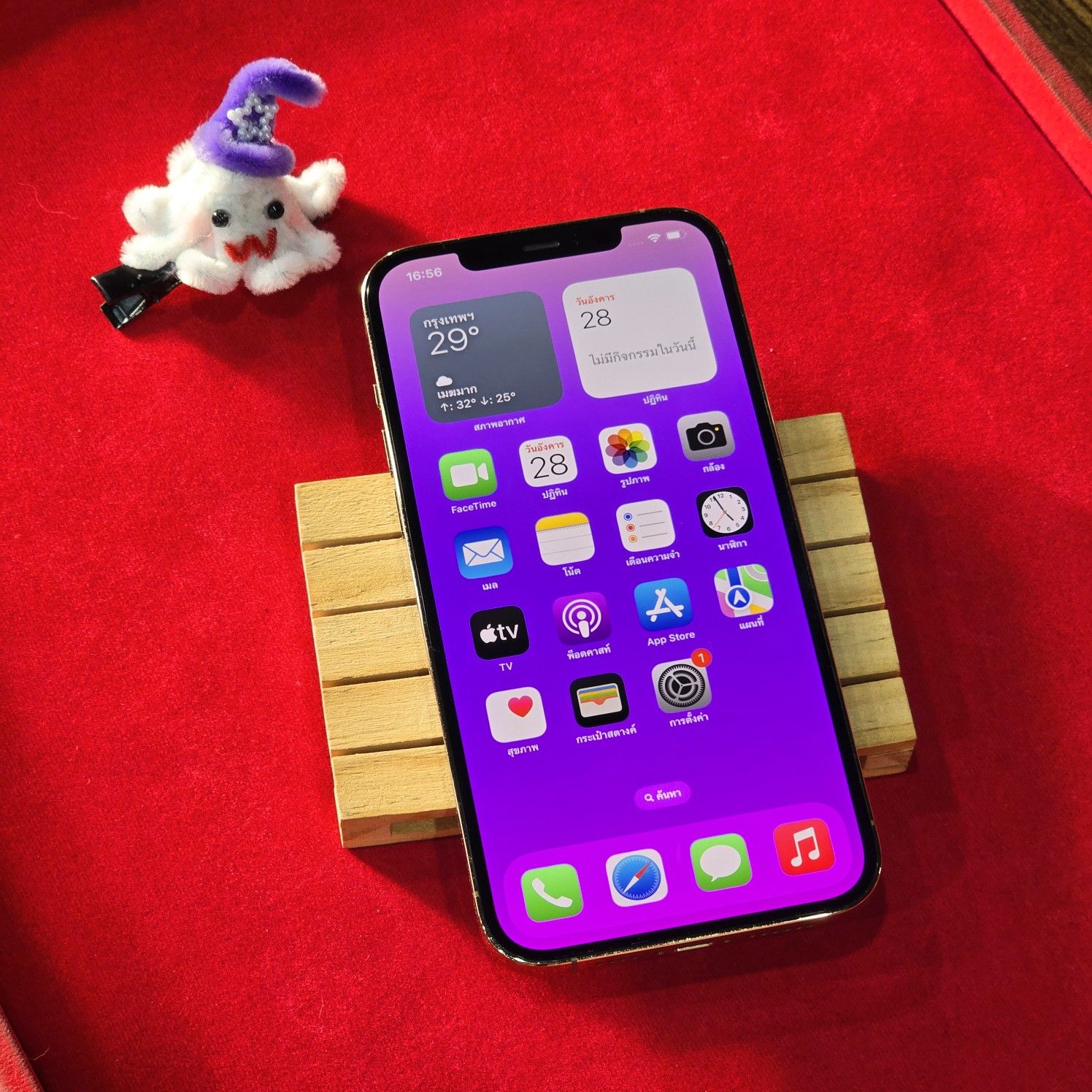 🌈🎠 แบต90%❕️🌹 iPhone 12 Pro Max 256GB Gold 🎩 ศูนย์ไทย❕️สภาพดี❕️🍸🫧