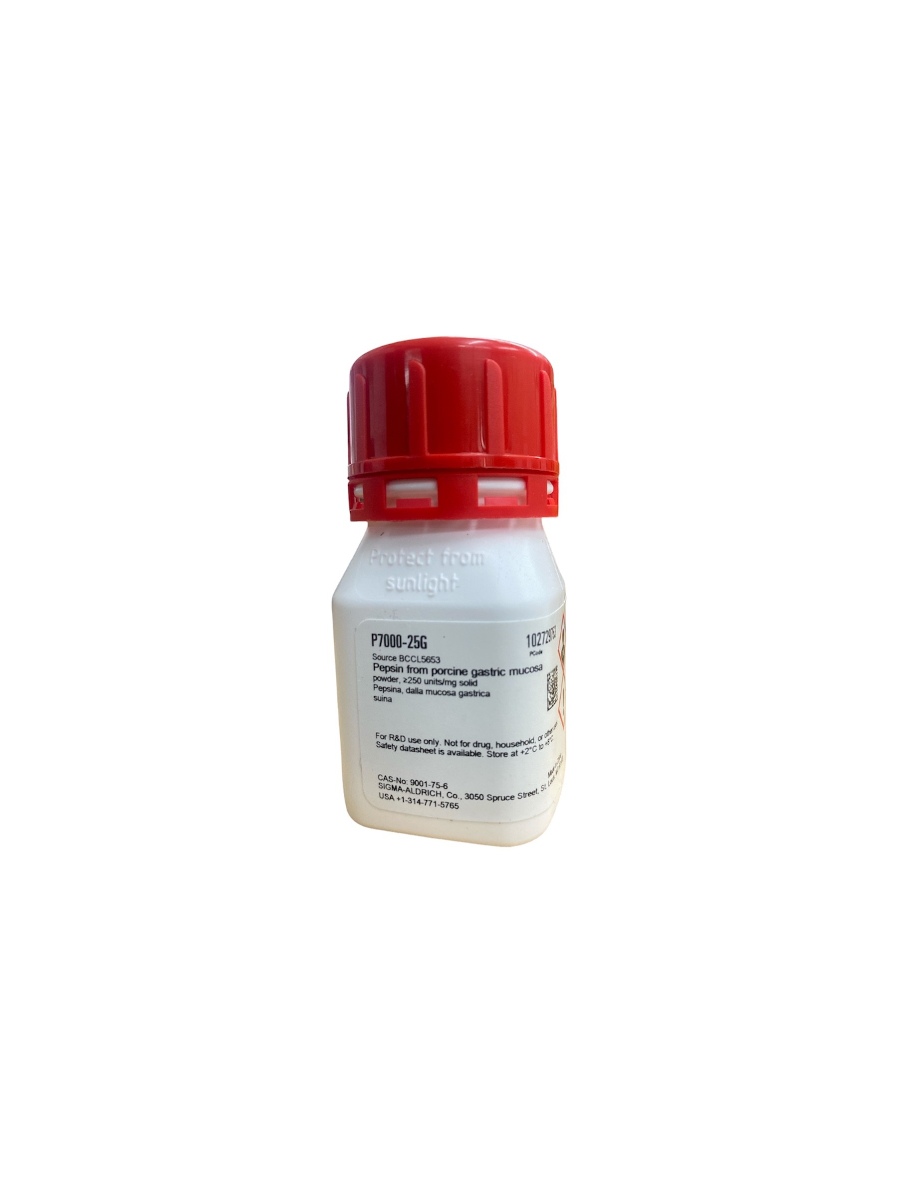Pepsin from porcine gastric mucosa, 25 g -sigma aldrich P7000