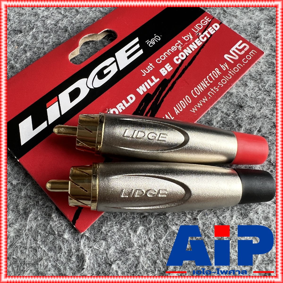 1คู่ LIDGE YM-250CT สีแดง + สีดำ ปลั๊ก RCA ตัวผู้ YM250 CT แจ็คอาร์ซีเอตัวผู้ ปลั๊ก RCA สำหรับเข้าสาย ต่อ สายสัญญาณ YM250CT เอไอ-ไพศาล