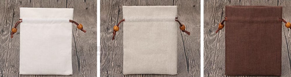 ถุงผ้ากระสอบ ขนาด 12*15 cm ทำ logo ได้ ถุงผ้าใส่ของขวัญ ของชำร่วย ผ้ากระสอบ สายลูกปัดไม้ สวย ๆ 865350